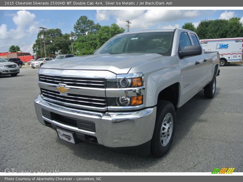 Silver Ice Metallic / Jet Black/Dark Ash 2015 Chevrolet Silverado 2500HD WT Double Cab 4x4