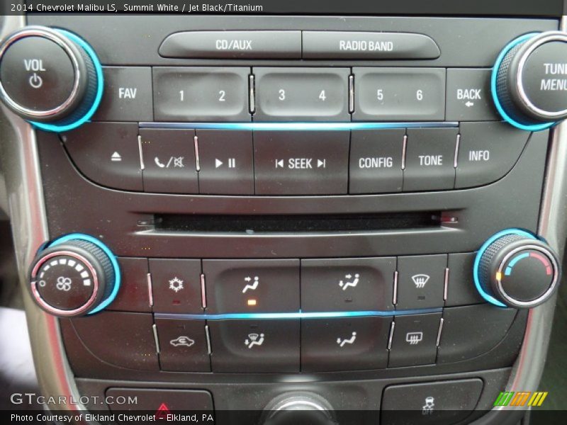 Summit White / Jet Black/Titanium 2014 Chevrolet Malibu LS