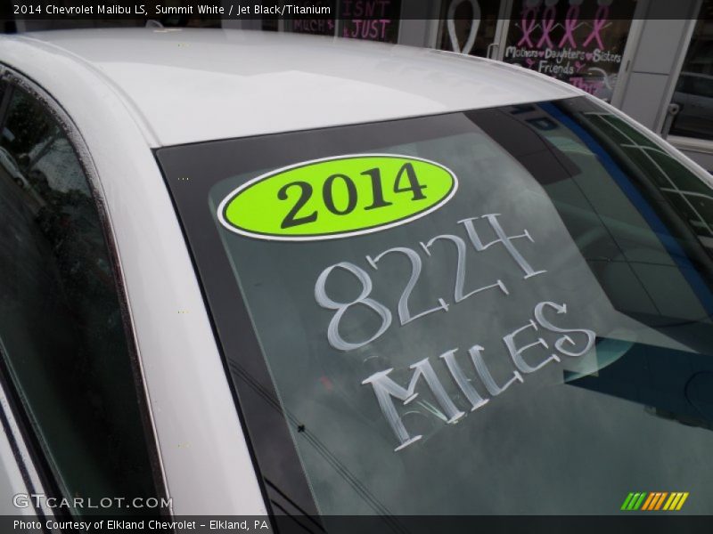 Summit White / Jet Black/Titanium 2014 Chevrolet Malibu LS
