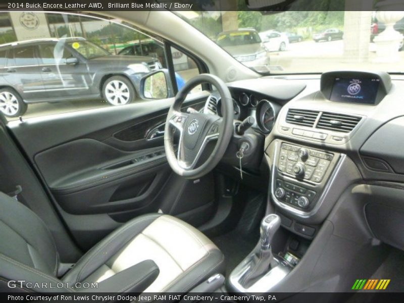 Brilliant Blue Metallic / Ebony 2014 Buick Encore Leather AWD