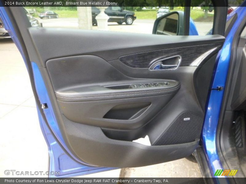 Brilliant Blue Metallic / Ebony 2014 Buick Encore Leather AWD