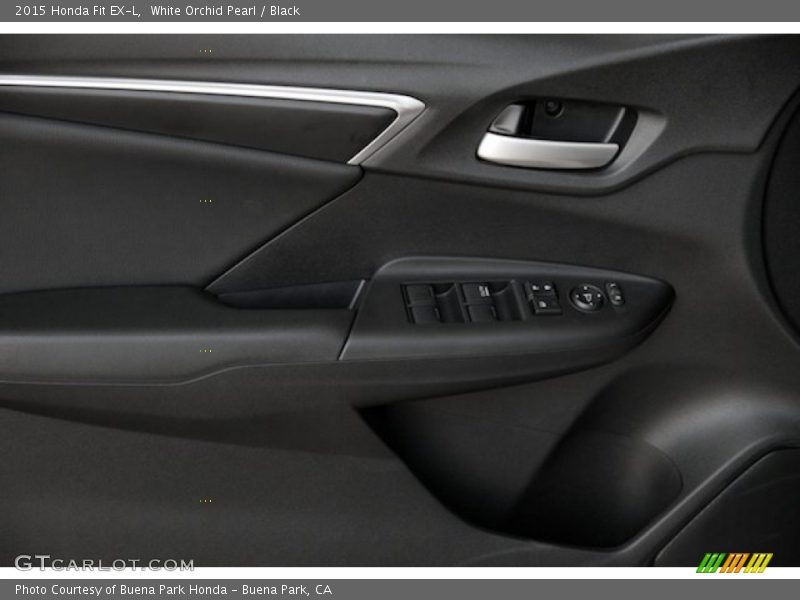 White Orchid Pearl / Black 2015 Honda Fit EX-L