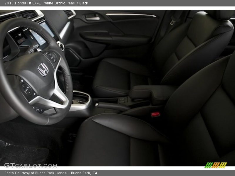 White Orchid Pearl / Black 2015 Honda Fit EX-L