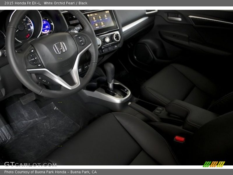 White Orchid Pearl / Black 2015 Honda Fit EX-L