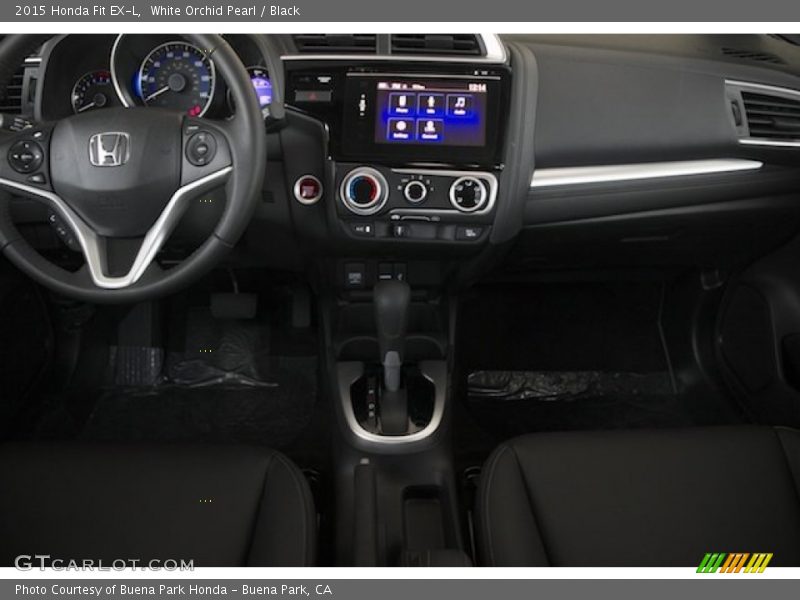 White Orchid Pearl / Black 2015 Honda Fit EX-L