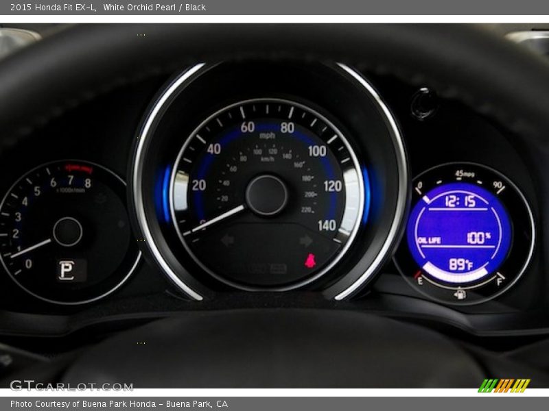 White Orchid Pearl / Black 2015 Honda Fit EX-L
