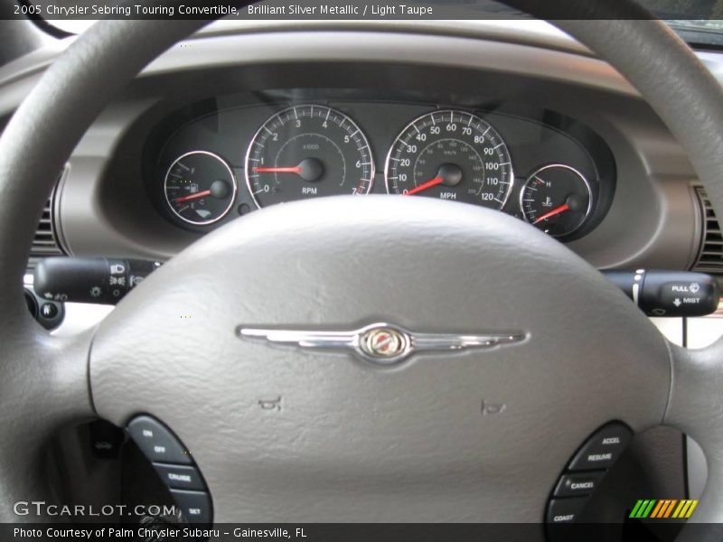 Brilliant Silver Metallic / Light Taupe 2005 Chrysler Sebring Touring Convertible