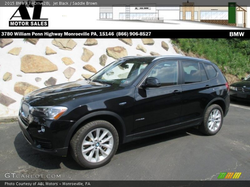 Jet Black / Saddle Brown 2015 BMW X3 xDrive28i