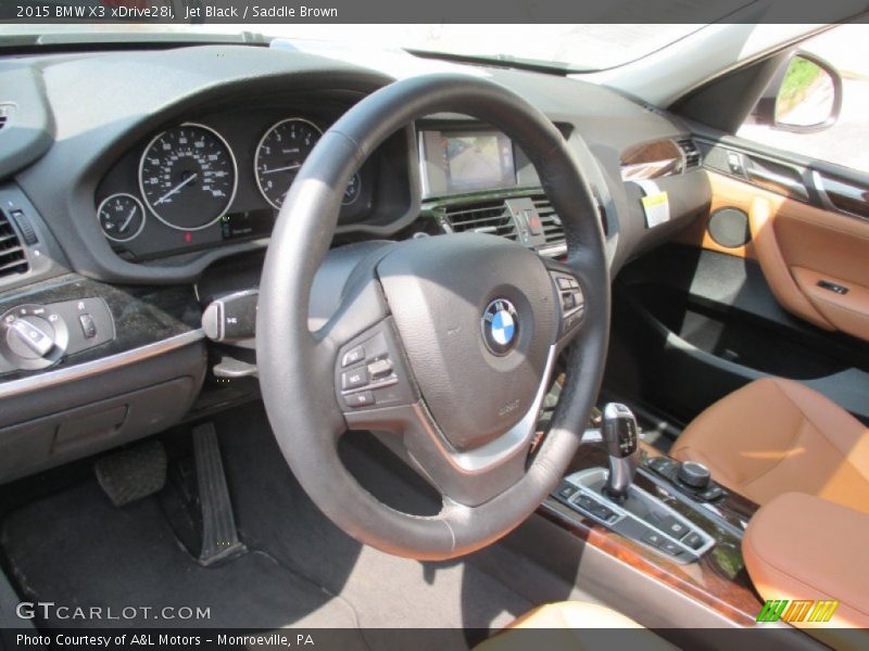 Jet Black / Saddle Brown 2015 BMW X3 xDrive28i