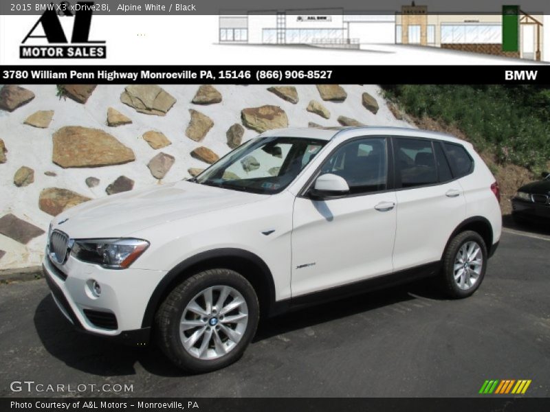 Alpine White / Black 2015 BMW X3 xDrive28i