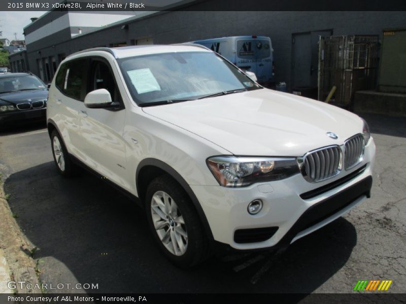 Alpine White / Black 2015 BMW X3 xDrive28i