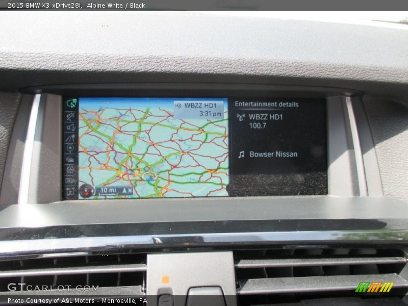 Alpine White / Black 2015 BMW X3 xDrive28i