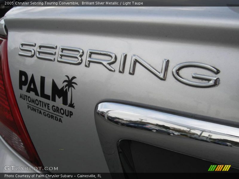 Brilliant Silver Metallic / Light Taupe 2005 Chrysler Sebring Touring Convertible
