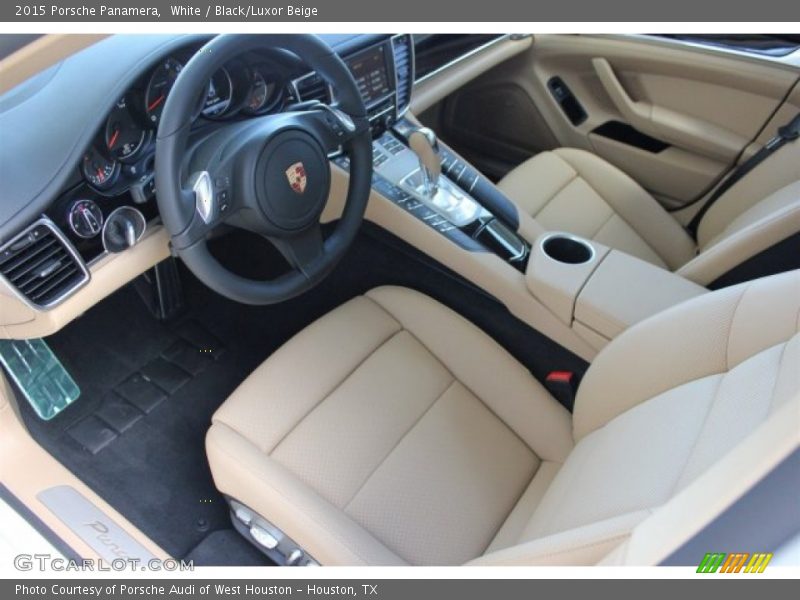 White / Black/Luxor Beige 2015 Porsche Panamera