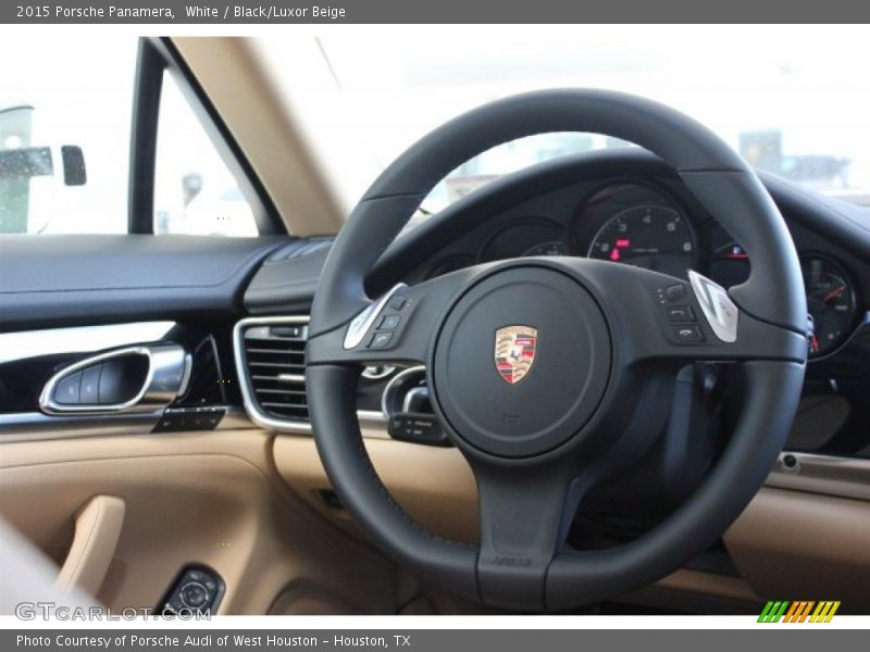 White / Black/Luxor Beige 2015 Porsche Panamera