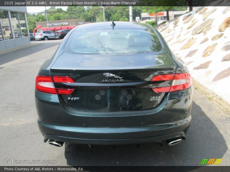 British Racing Green Metallic / Dove/Warm Charcoal 2015 Jaguar XF 3.0 AWD