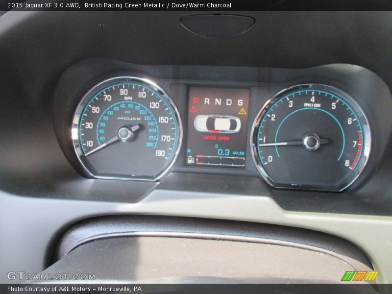 British Racing Green Metallic / Dove/Warm Charcoal 2015 Jaguar XF 3.0 AWD