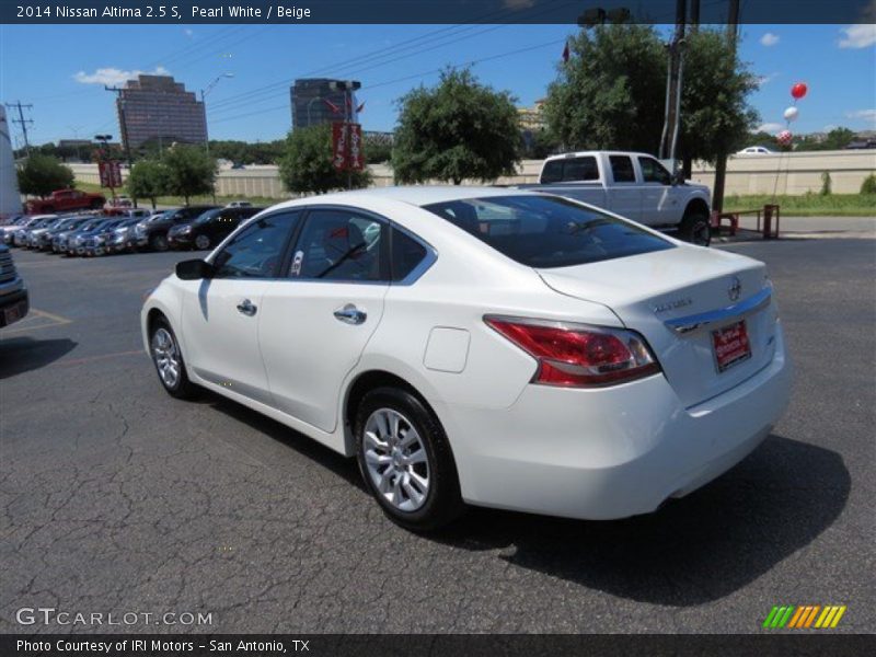Pearl White / Beige 2014 Nissan Altima 2.5 S