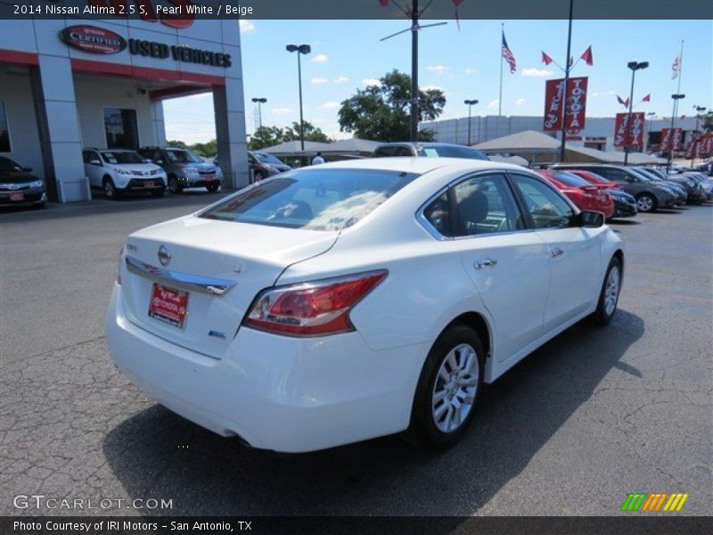 Pearl White / Beige 2014 Nissan Altima 2.5 S