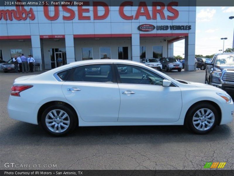 Pearl White / Beige 2014 Nissan Altima 2.5 S
