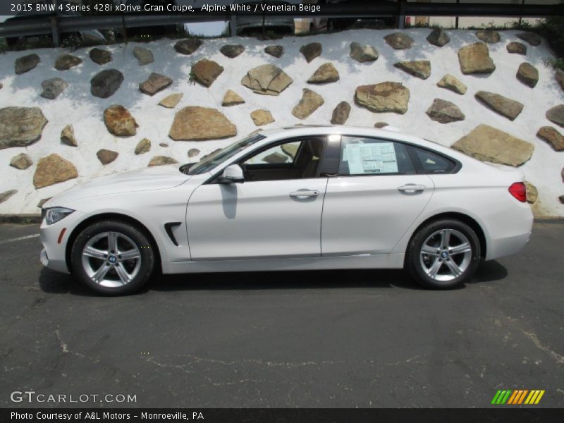 Alpine White / Venetian Beige 2015 BMW 4 Series 428i xDrive Gran Coupe