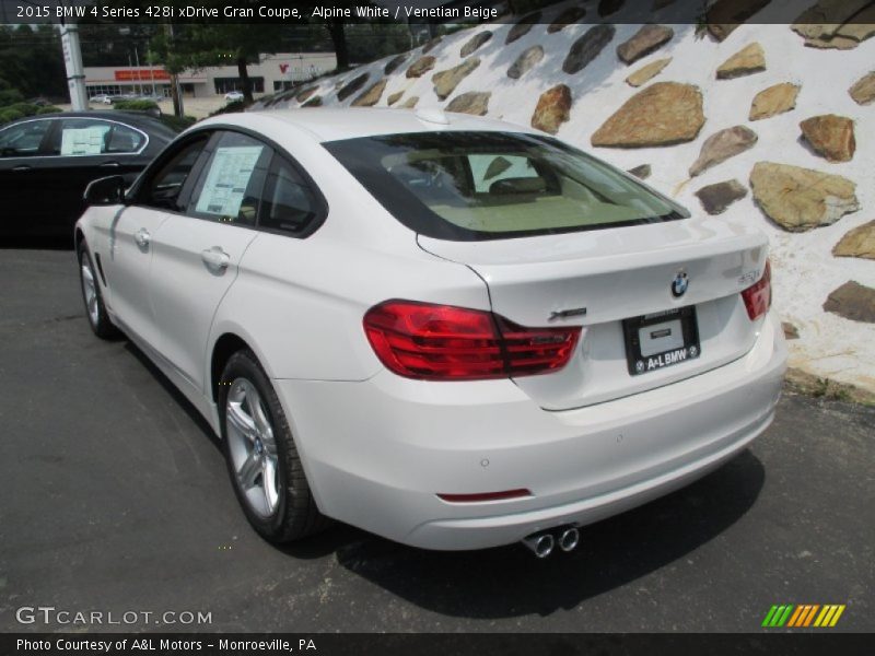 Alpine White / Venetian Beige 2015 BMW 4 Series 428i xDrive Gran Coupe