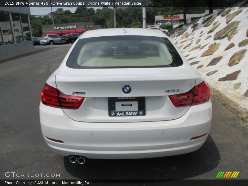 Alpine White / Venetian Beige 2015 BMW 4 Series 428i xDrive Gran Coupe