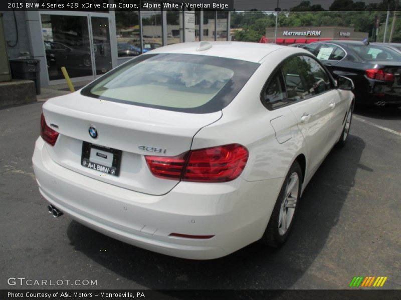 Alpine White / Venetian Beige 2015 BMW 4 Series 428i xDrive Gran Coupe
