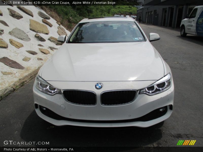 Alpine White / Venetian Beige 2015 BMW 4 Series 428i xDrive Gran Coupe