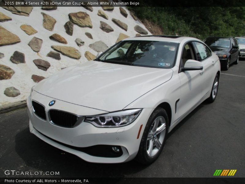 Alpine White / Venetian Beige 2015 BMW 4 Series 428i xDrive Gran Coupe