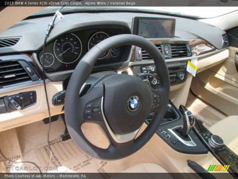 Alpine White / Venetian Beige 2015 BMW 4 Series 428i xDrive Gran Coupe