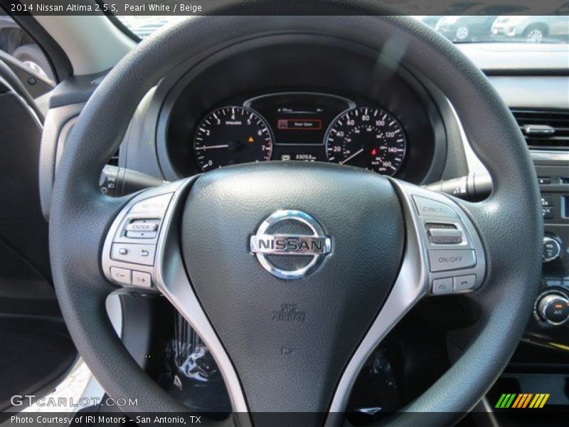 Pearl White / Beige 2014 Nissan Altima 2.5 S