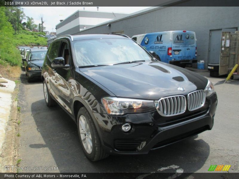 Jet Black / Saddle Brown 2016 BMW X3 xDrive28i
