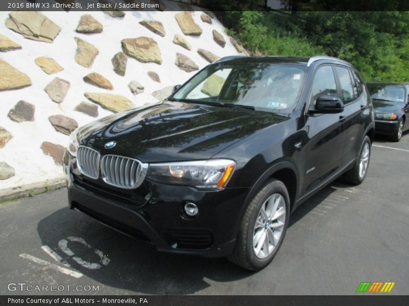 Jet Black / Saddle Brown 2016 BMW X3 xDrive28i