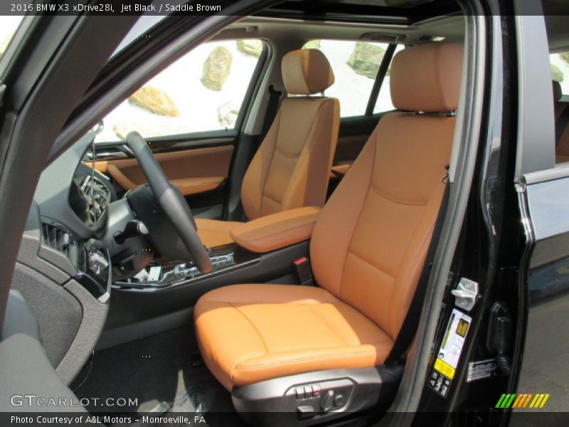 Jet Black / Saddle Brown 2016 BMW X3 xDrive28i