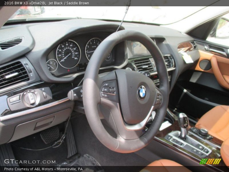 Jet Black / Saddle Brown 2016 BMW X3 xDrive28i