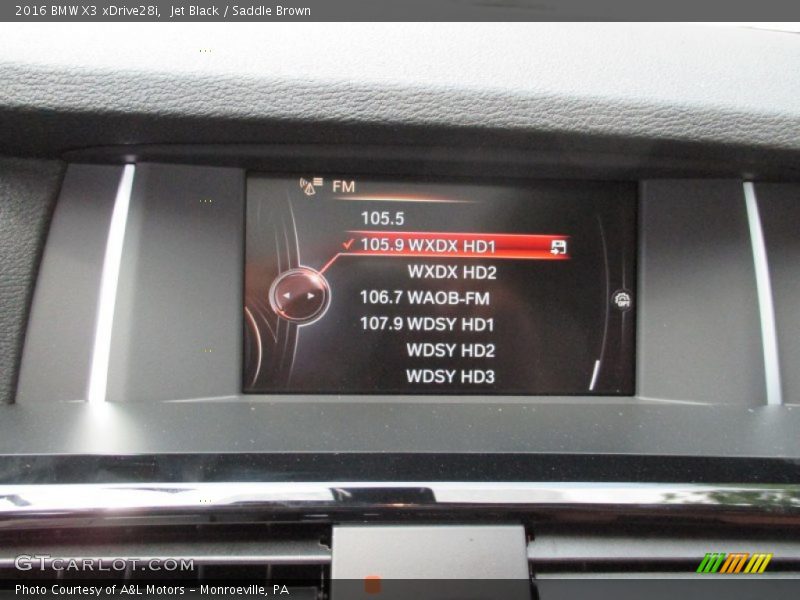 Jet Black / Saddle Brown 2016 BMW X3 xDrive28i