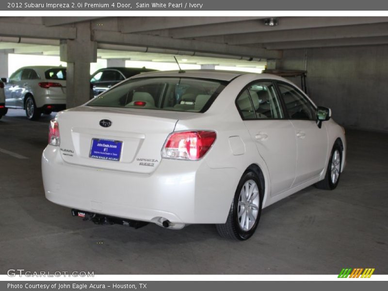 Satin White Pearl / Ivory 2012 Subaru Impreza 2.0i Premium 4 Door