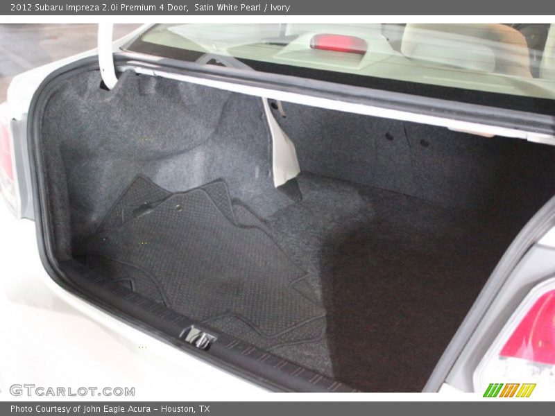 Satin White Pearl / Ivory 2012 Subaru Impreza 2.0i Premium 4 Door