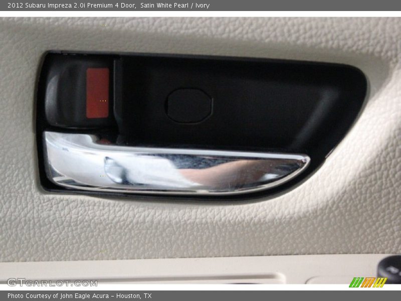 Satin White Pearl / Ivory 2012 Subaru Impreza 2.0i Premium 4 Door