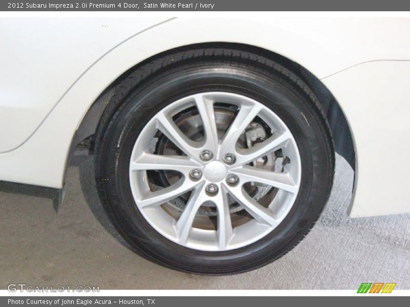 Satin White Pearl / Ivory 2012 Subaru Impreza 2.0i Premium 4 Door