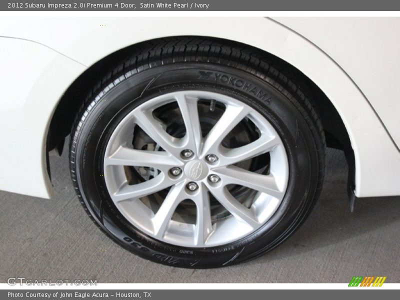 Satin White Pearl / Ivory 2012 Subaru Impreza 2.0i Premium 4 Door