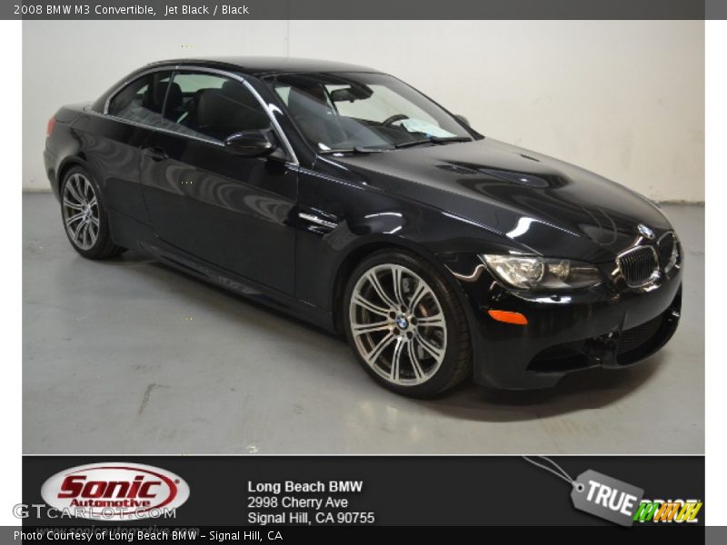 Jet Black / Black 2008 BMW M3 Convertible