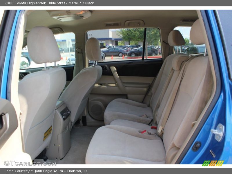 Blue Streak Metallic / Black 2008 Toyota Highlander