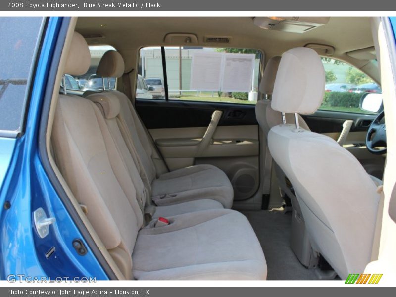 Blue Streak Metallic / Black 2008 Toyota Highlander
