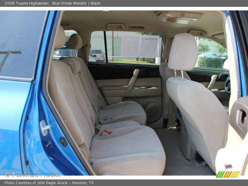 Blue Streak Metallic / Black 2008 Toyota Highlander