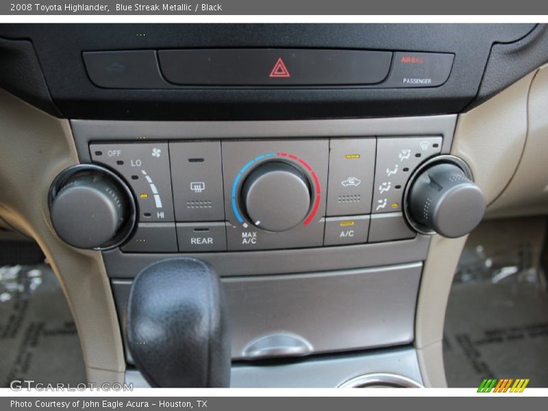 Blue Streak Metallic / Black 2008 Toyota Highlander