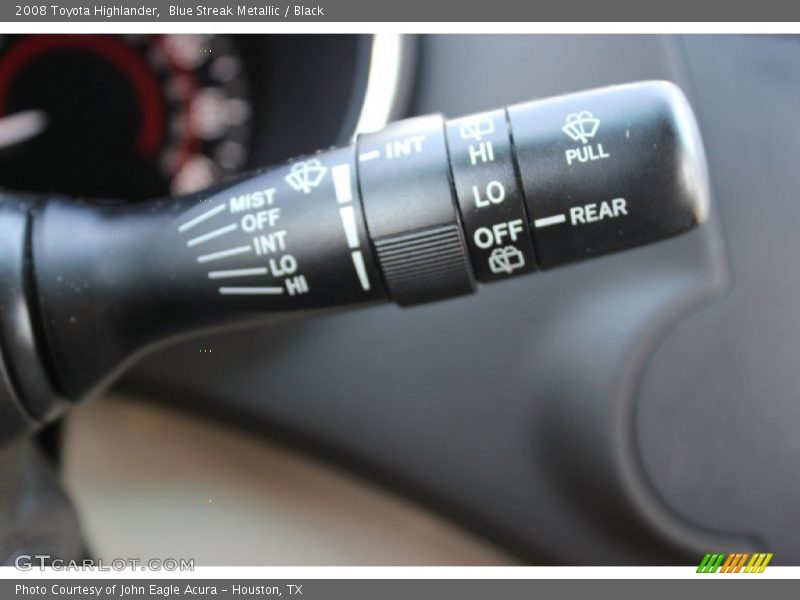 Blue Streak Metallic / Black 2008 Toyota Highlander