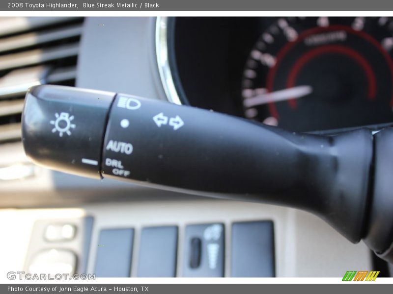 Blue Streak Metallic / Black 2008 Toyota Highlander