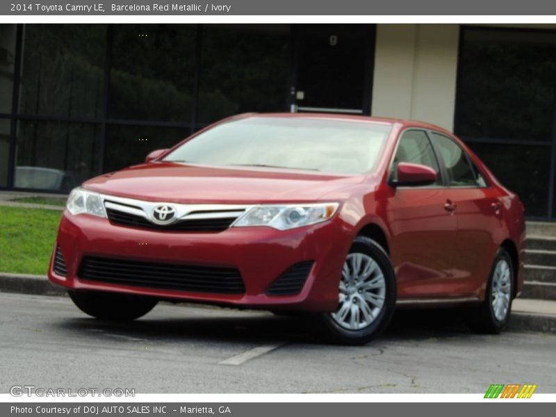 Barcelona Red Metallic / Ivory 2014 Toyota Camry LE